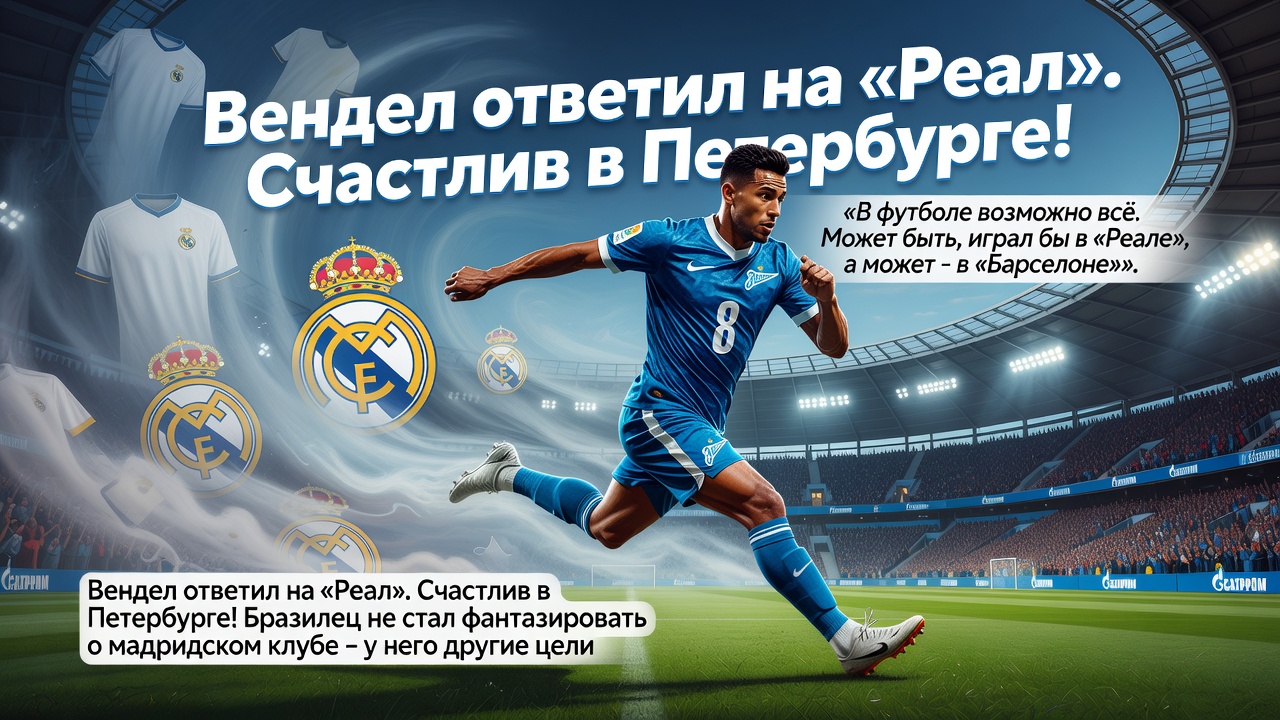 Вендел ответил на «Реал». Счастлив в Петербурге!